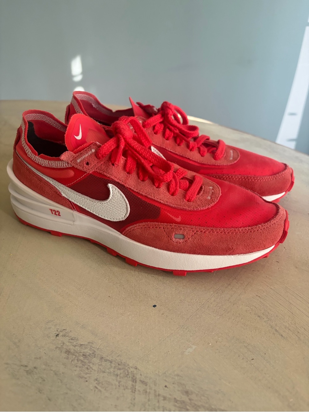 Nike DJ0966-991 Waffle One By You Red White Athletic Shoes Men's Sz 8.5